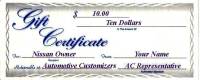 ARB - 10 Dollar AC Gift Certificate