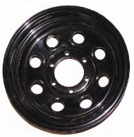 16" x 8" Black Steel Wheels