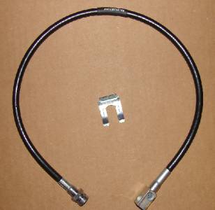 27 Inch Long Black Rear Brake Line