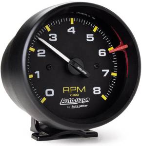 8,000 RPM Black Tachometer