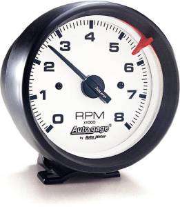 8,000 RPM Black Tachometer