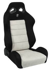 TRS Black and Grey Micro-Suede Seat