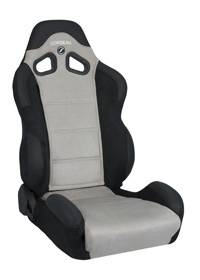 CR1 Black and Grey Micro-Suede Seat Extra Width