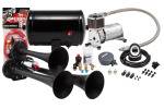 PROBLASTER COMPLETE BLACK COMPACT TRIPLE AIR HORN PACKAGE