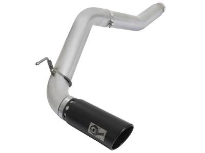 LARGE BORE HD 5" DPF-Back Stainless Steel Exhaust System w/Black Tip