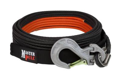 5/16" x 100' SUPERLINE XD BLACK WINCH LINE WITH G110 COMBI SLING HOOK