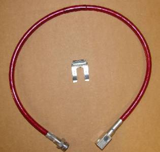4X4 Parts - 4x4 Parts 27 Inch Long Red Rear Brake Line