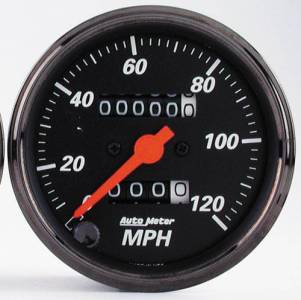 4X4 Parts - 4x4 Parts 3-1/8" 120 MPH Mechanical Speedometer w/Red Pointer