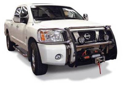 4X4 Parts - 4x4 Parts Titan Stainless Steel Winch Mount Grill Guard