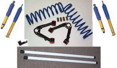 4X4 Parts - 4x4 Parts Pathfinder Deluxe Suspension Package With Bilstein Shocks WITH BLACK COILS AND BLACK TORSION BARS