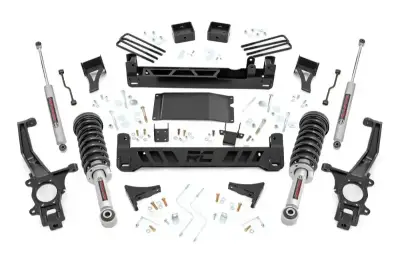 4X4 Parts - 4x4 Parts 2022 - 2024 Frontier 6" lift kit using factory struts WITH LIFTED STRUTS