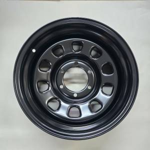 15" x 8" Black Steel Wheels