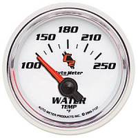 C-2 Series Gauges - Auto Meter C-2 Oil, Water, Pyrometer, and Voltmeter Gauges - 2-1/16" Water Temperature Gauge