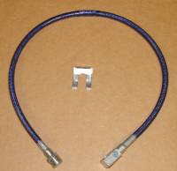 27 Inch Long Blue Rear Brake Line