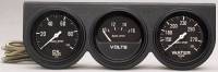 Black Three-Gauge Oil Pressure / Voltmeter / Water Temperature F