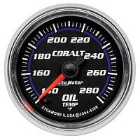 Cobalt Series Gauges - Auto Meter Cobalt Temperature and Oil Gauges - Oil Temperature Full Sweep