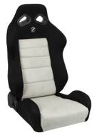 Seats and Seating Extras - TRS Seats - TRS Black and Grey Micro-Suede Seat