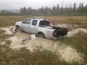 Nissan Frontier - stuck in the bog