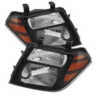 Pathfinder Amber Crystal Headlights In Black