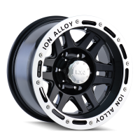 ION ALLOY BLACK/MACHINED LIP 17X9 RIM