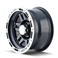 ION ALLOY BLACK/MACHINED LIP 17X9 RIM - Image 2