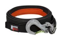 Trail Gear - Kinetic Tow Ropes & Recovery Kits - 3/8" x 50' SUPERLINE XD BLACK WINCH LINE WITH G110 COMBI SLING HOOK