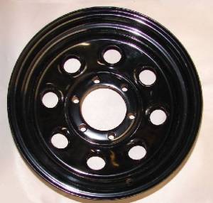4X4 Parts - 4x4 Parts 15" x 8" Black Steel Wheels - Image 3