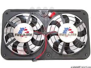 Dual 12 1/8 inch Lo-Profile S-Blade Electric Fan With Variable Speed Controller