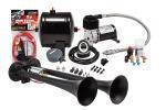 PROBLASTER COMPLETE BLACK COMPACT DUAL AIR HORN PACKAGE