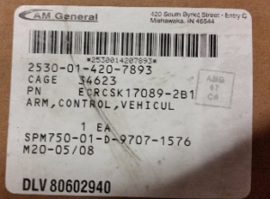 Upper Right Hand Rear Control Arm (6030618) - Image 4